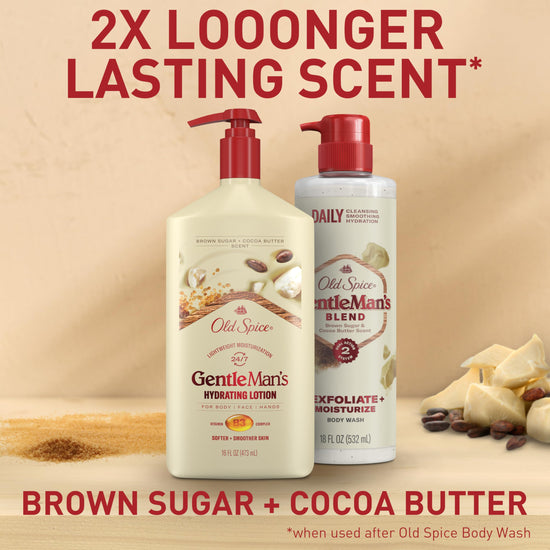 Old Spice skin moisturizer — lightweight lotion with vitamin B3 and lavender mint scent
