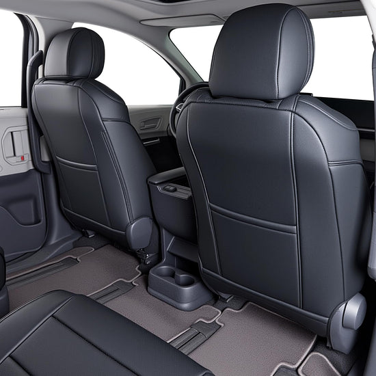 HKZ Sienna car seat covers — leather set for 8-seat Toyota Sienna models 2021-2026