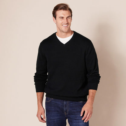 Amazon Essentials v-neck pullover sweater - regular fit cotton style in big and tall sizes