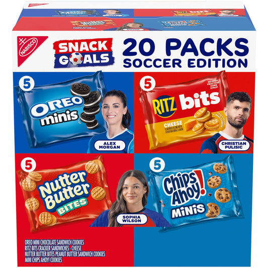 Snack mix — Nabisco variety pack with OREO, CHIPS AHOY, Nutter Butter and RITZ Bits cheese 20 packsSnack mix — Nabisco variety pack with OREO, CHIPS AHOY, Nutter Butter and RITZ Bits cheese 20 packs