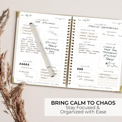ZICOTO planner — stylish undated notebook to organize tasks and boost productivity