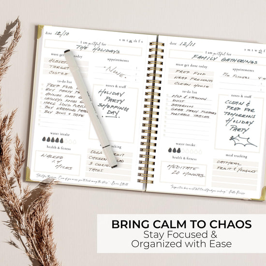ZICOTO planner — stylish undated notebook to organize tasks and boost productivity