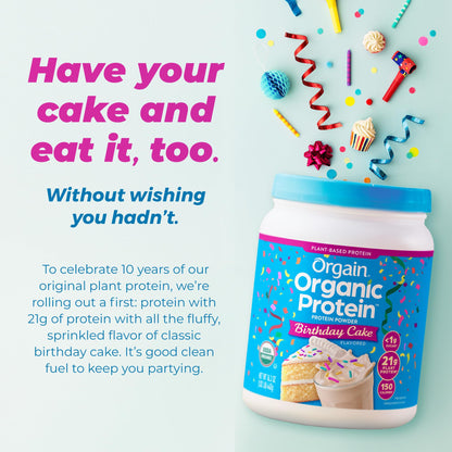 Orgain protein supplement powder — organic vegan formula