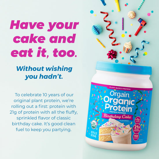 Orgain protein supplement powder — organic vegan formula