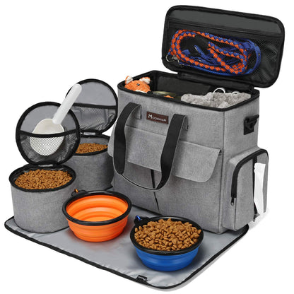 Modoker dog travel bag - airline approved tote organizer with multi-function pockets