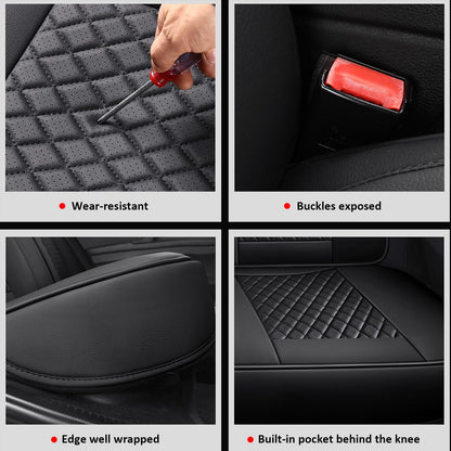 MIROZO vehicle seat cover — waterproof leather full set for cars and SUVs