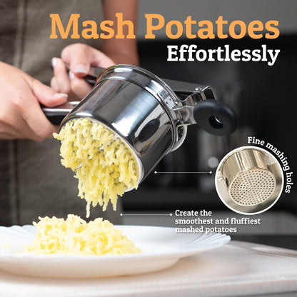 PriorityChef potato ricer — heavy duty stainless steel kitchen tool for mashing potatoes