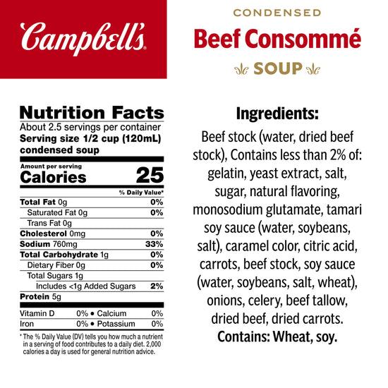 Campbell's condensed soup — beef consomme