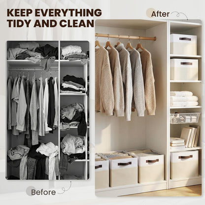 Fabric storage baskets — collapsible design with handles for easy organization
