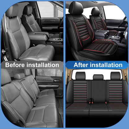 AOMSAZTO vehicle seat cover — custom fit waterproof leather for 2014-2021 Toyota Tundra Crewmax Double Cab
