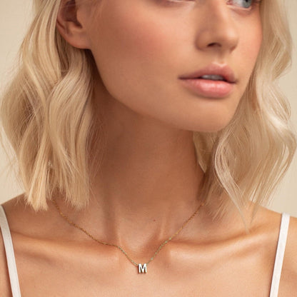 JNZSSWHJJH initial necklace - dainty A-Z pendant for women and girls