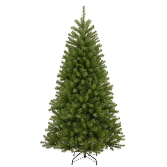 National Tree Company artificial tree — 7.5 ft unlit North Valley spruce with stand