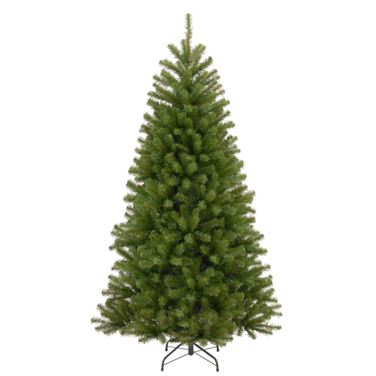 National Tree Company artificial tree — 7.5 ft unlit North Valley spruce with stand
