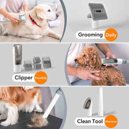 ExcegBot hair trimmer — vacuum and grooming kit combo for dogs