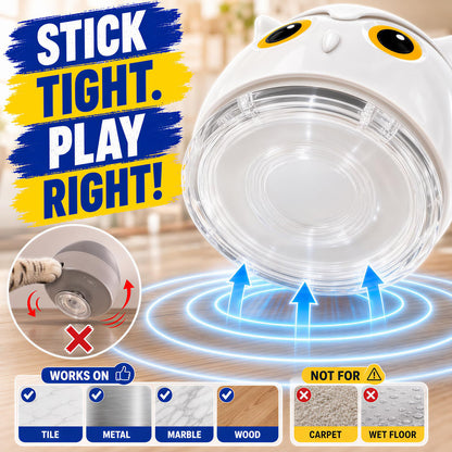 Interactive cat toy — Automatic flying bird with suction base and USB recharge