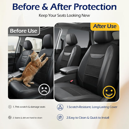 kingphenix vehicle seat covers - memory foam and breathable mesh fabric