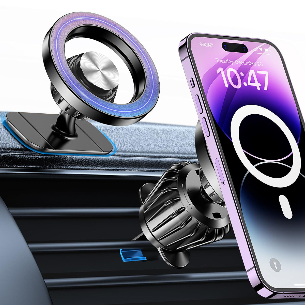 Kaistyle magnetic phone holder for car — strong magnets for Magsafe compatibility