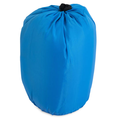 Pet bed mat — Water resistant travel pillow for medium to large dogs 20-100 lbs, blue