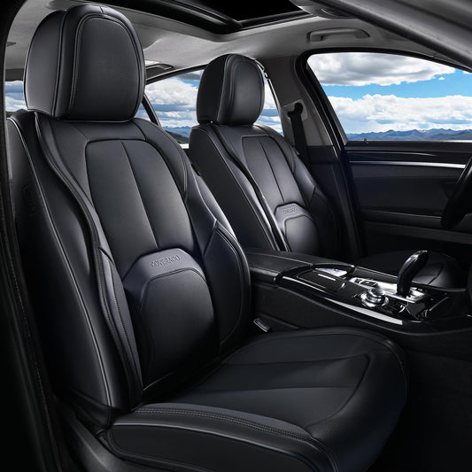 Coverado automotive seat cover — luxury leather with lumbar support and waterproof design