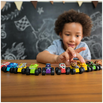 Toy vehicle set — Monster Jam mini mystery collectible trucks scale