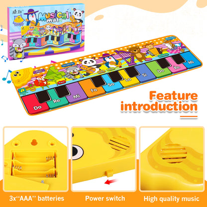 Musical instrument toy — kids piano mat for early education and playtime fun