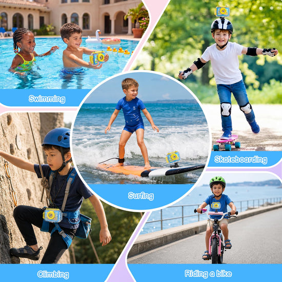 Camera — 99FT waterproof with flip lens and 32GB card for kids by GKTZ