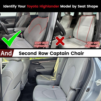 HKZ vehicle seat cover — custom fit for 2020–2026 Toyota Highlander captain seats only