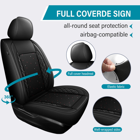 AOMSAZTO vehicle seat cover — Ice silk breathable faux leather waterproof for Kia Seltos 2021-2026
