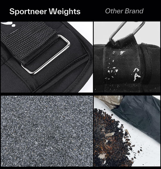 Sportneer adjustable ankle weights - removable sandbags for versatile workouts