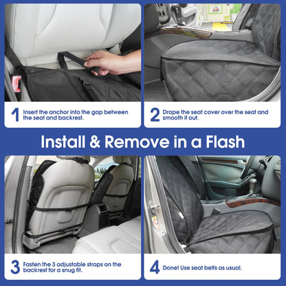Vehicle seat cover — Heavy duty waterproof protector with side flaps, 2-pack