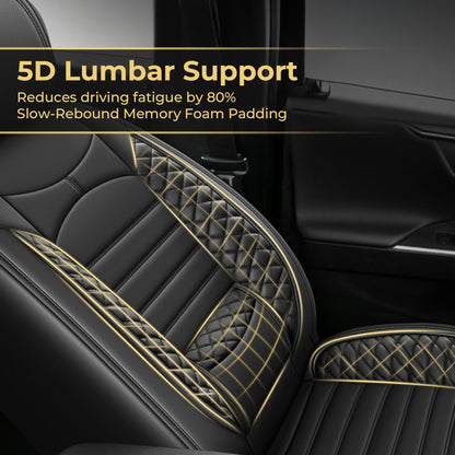AOMSAZTO vehicle seat cover - Full set for Dodge RAM 2002-2025 Crew Cab with curved bench, black