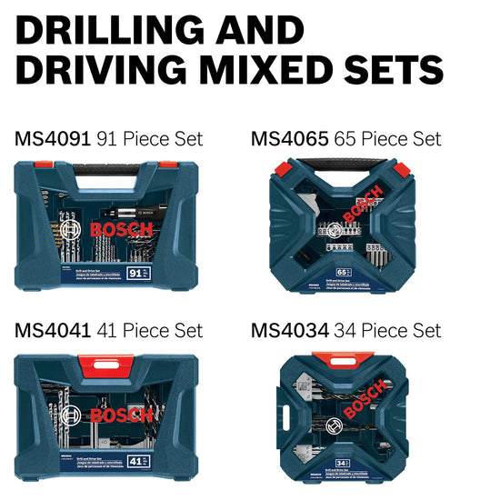 BOSCH drill bits — 91-piece mixed setBOSCH drill bits — 91-piece drilling and driving set