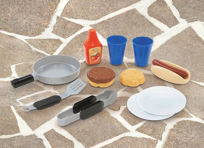 Little Tikes play workstation — outdoor BBQ set in brown color