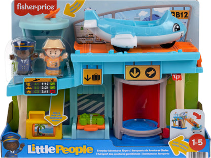 Fisher-Price Little People airport playset with airplane for toddlers 1+ years