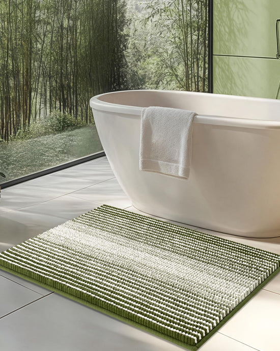 BSICPRO bathroom rugs - thick absorbent chenille non slip mats set