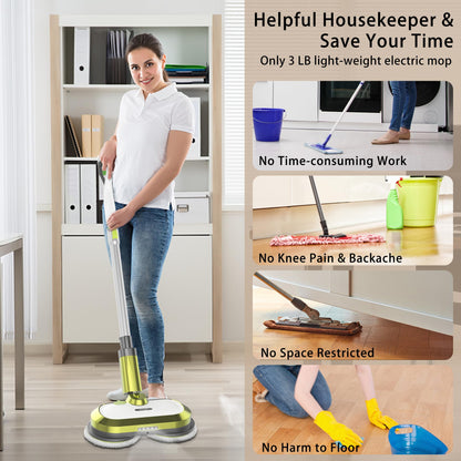 VMAI cordless electric mop with water spray and detachable battery.