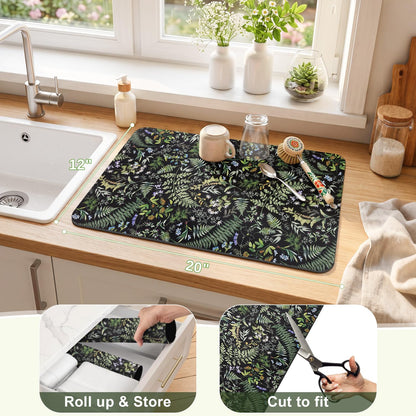 LOKHOM dish drying mat — highly absorbent and quick drying design.