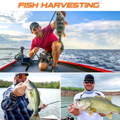 PLUSINNO fishing rod and reel combo - telescopic and collapsible design for travel