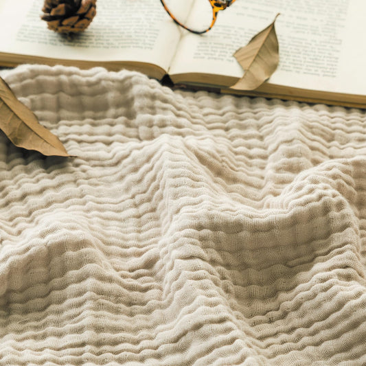 EMME cotton muslin throw blanket — breathable and lightweight design