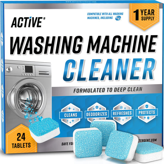 Cleaning agent — Eco-friendly washing machine cleaner tablets for HE washers and septic systems