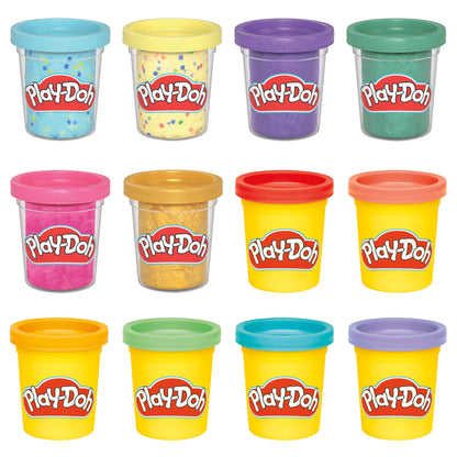 Play-Doh sculpting material — includes confetti and metallic shine colors
