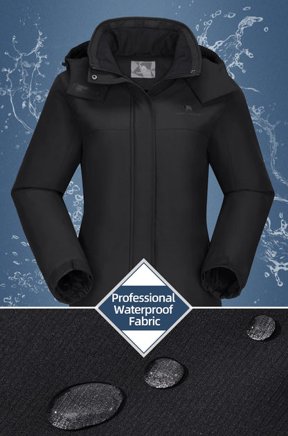 Camel Crown women's ski coat — warm fleece and waterproof design