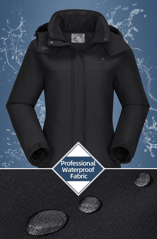 Camel Crown women's ski coat — warm fleece and waterproof design