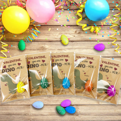 Party favor — Dinosaur egg hatching cards for Valentine’s Day gifts for kids