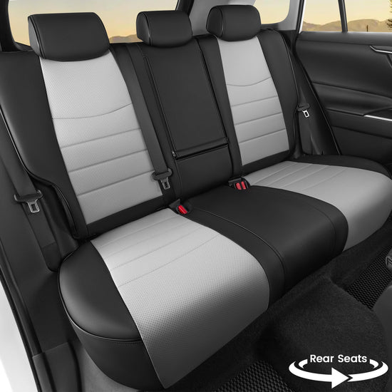 HKZ Fit RAV4 car seat covers set - leather for 2019-2025 Toyota RAV4 LE, XLE, Limited