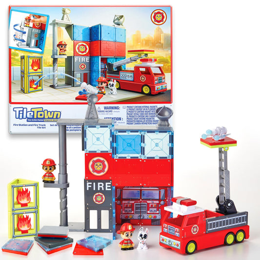 Tile Town pet toy building block set