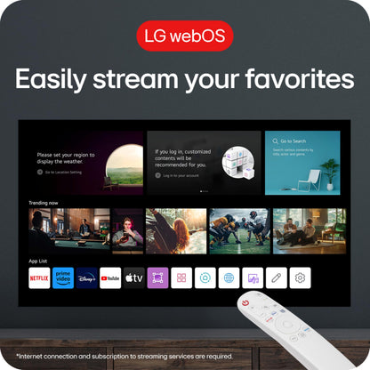 LG CineBeam Q HU710PB video projector — 4K resolution with auto screen adjustment and focus