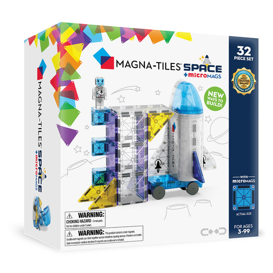 MAGNA-TILES Space 32-piece magnetic construction set - Original magnetic building brand