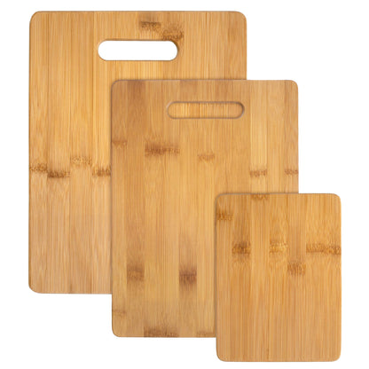 Bamboo cutting board set — Three sizes, reversible design by Totally Bamboo