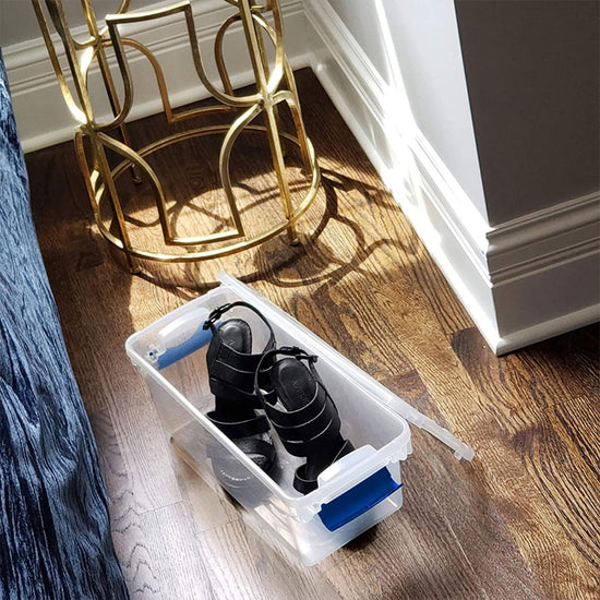 Storage box — Clear plastic and stackable design by HOMZ